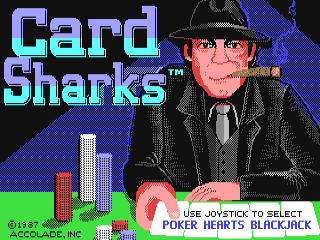 Card Sharks title screen for Commodore 64